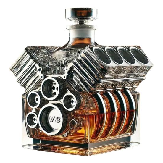 V8 Engines Whisky Bottle Creative Wine Decanter Decoration Personalized Whiskey Bottle Home