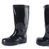 Fashion Steel Head Anti-smashing High Drum Rain Shoes Men's Steel Plate Protective Rain Boots Black High-top Water Shoes Rubber Shoes