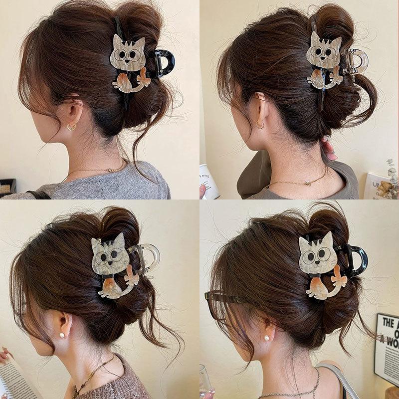 

2024 Adorable Kitten Shark Hair Clip for Women - High-End Updo Accessory