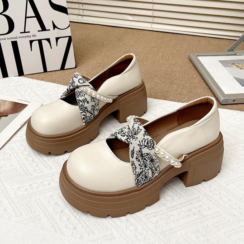 Printed Soft Bottom Fashion Half Slippers Women's 2025 Spring New Casual Flat Bottom One Pedal