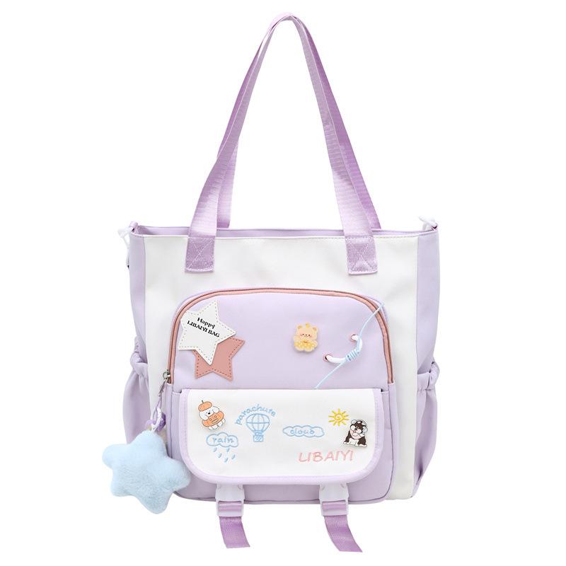 Schoolbag Junior High School Girls' Large Capacity and High Value Ins Wind Niche Backpack Two Piece Tutorial Bag Light Backpack