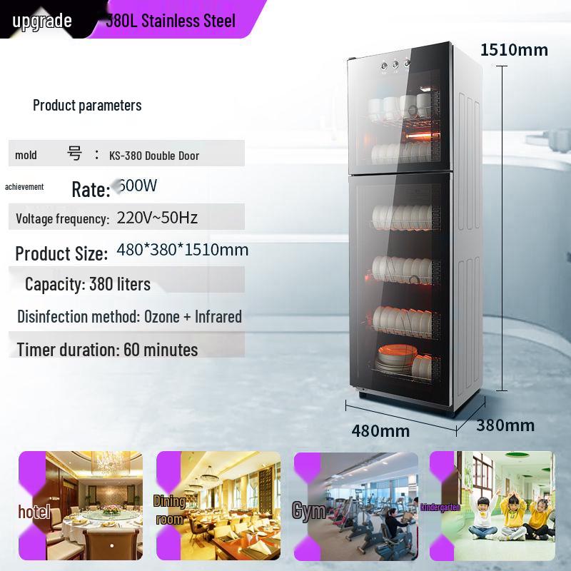 Compact Vertical Dish Drying Cabinet for Tableware and Utensils