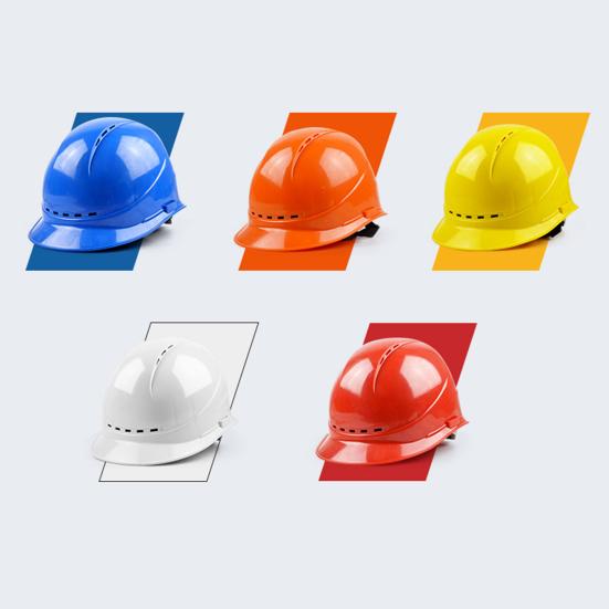 Construction Security Helmet with Ventilation System Adjustable 4-Point Ratchet Suspension Industrial Work Head Protection ABS Hard Hat