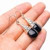 StarGems® Natural Black Onyx Handmade 925 Sterling Silver Earrings 1.5" E1853