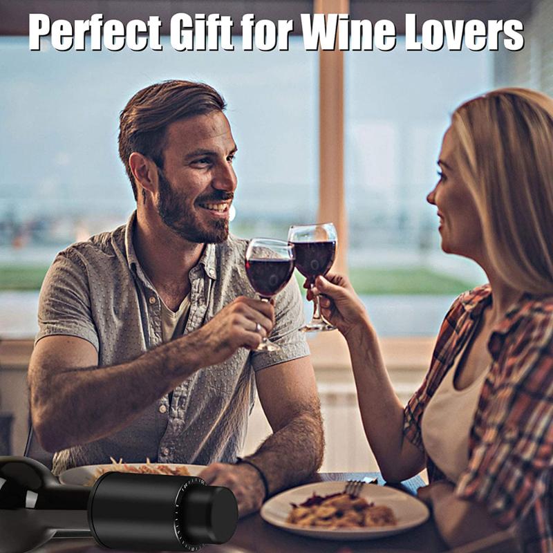 Wine Stopper Vacuum Sealed Storage 2 Piece Push Button Design Leak Proof for Kitchen Home Bar Accessories