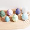 Non-Stick Easter Geometric Eggs Mold Striped Pattern Epoxy Resin Mold Cement Mold  Craft Making