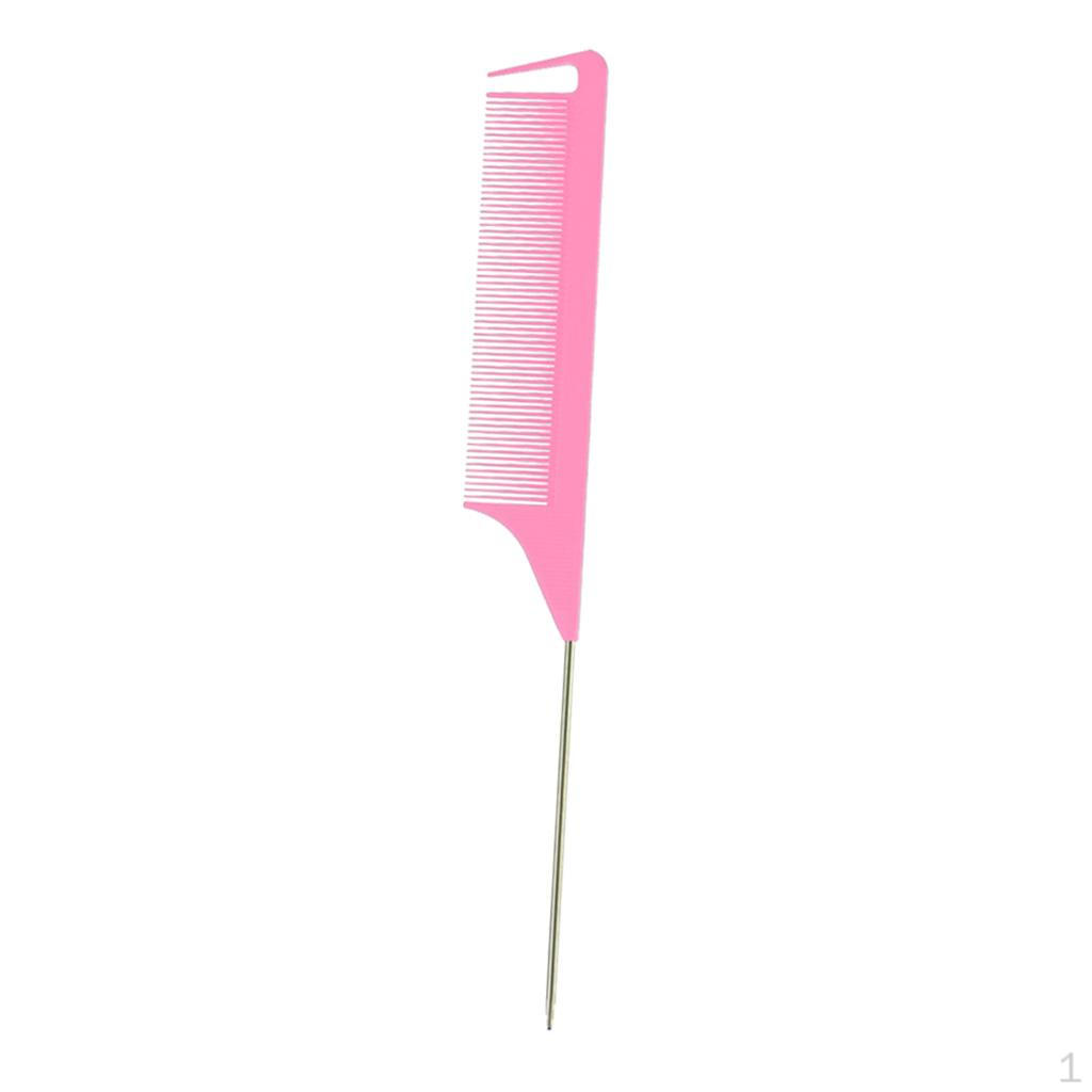 Comb Hairdresser Barber Metal Pin Tail Professional Pintail for Hair Salon or Home