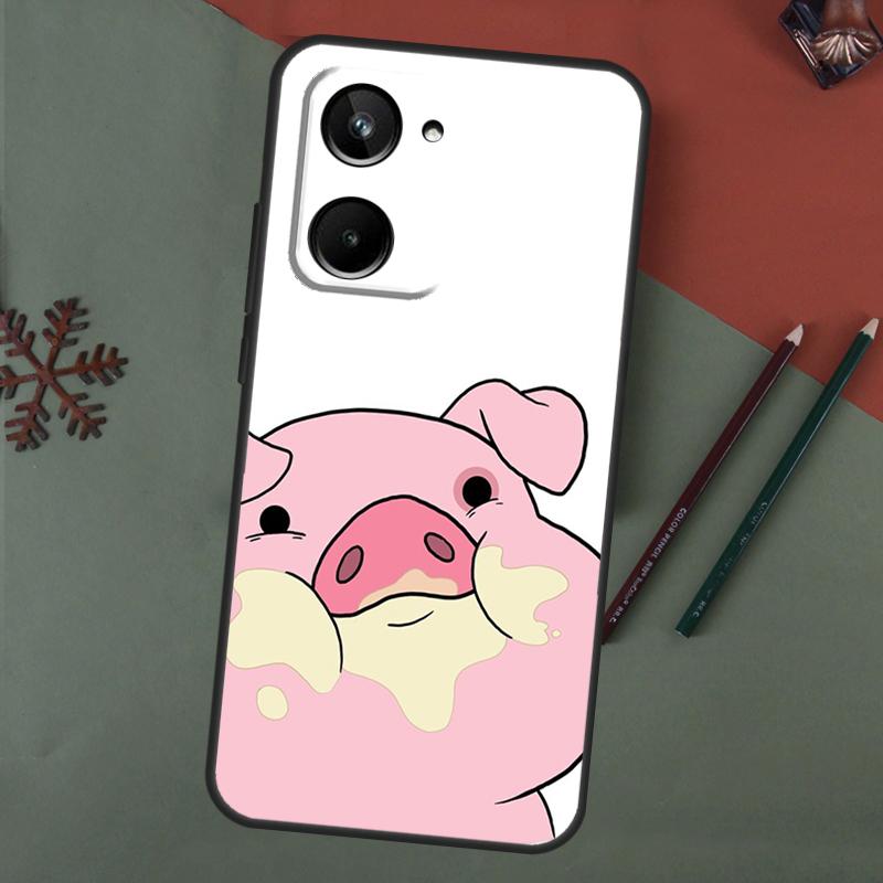 Cute PINK Kawai Pig Case For Realme C67 C51 C75 C63 C61 C65 C55 C53 C35 C71 11 12 13 14 Pro Plus GT6 GT7 15 Pro