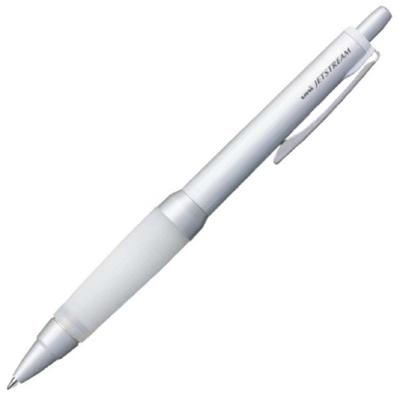Stylo bille Mitsubishi Pencil Jetstream Alpha Gel Facile à SXN1000071P26 Stylo à base d'huile, 0,7 mm, Argent, Écrire,