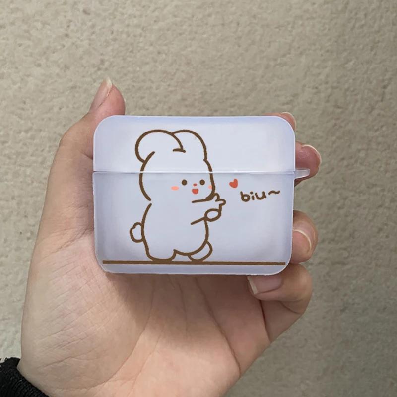 

Funny Bunny Paired Couple Case for Apple Airpods Pro 4th 3rd 3 2 Earphone Shell Wireless Bluetooth Charging Box Airpod Covers Airpods Pro 2nd