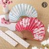 Folding Fan for Folding Fan Folding Fan Handkerchief Cherry Blossom [Osaka Choseido] Women, Stylish, Business, Bag, Case, Set, (Red)