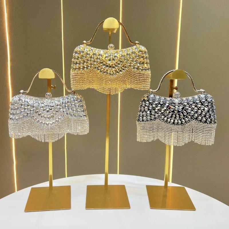 New Diamond-encrusted Clutch Bag Fringed Evening Bag Birthday Wedding Banquet Shoulder Messenger Dinner Bag