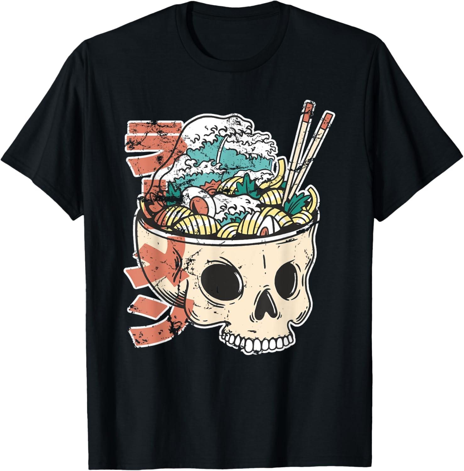 

Great Ramen Japanese Kanji skull head T-Shirt 5XL різнокольоровий