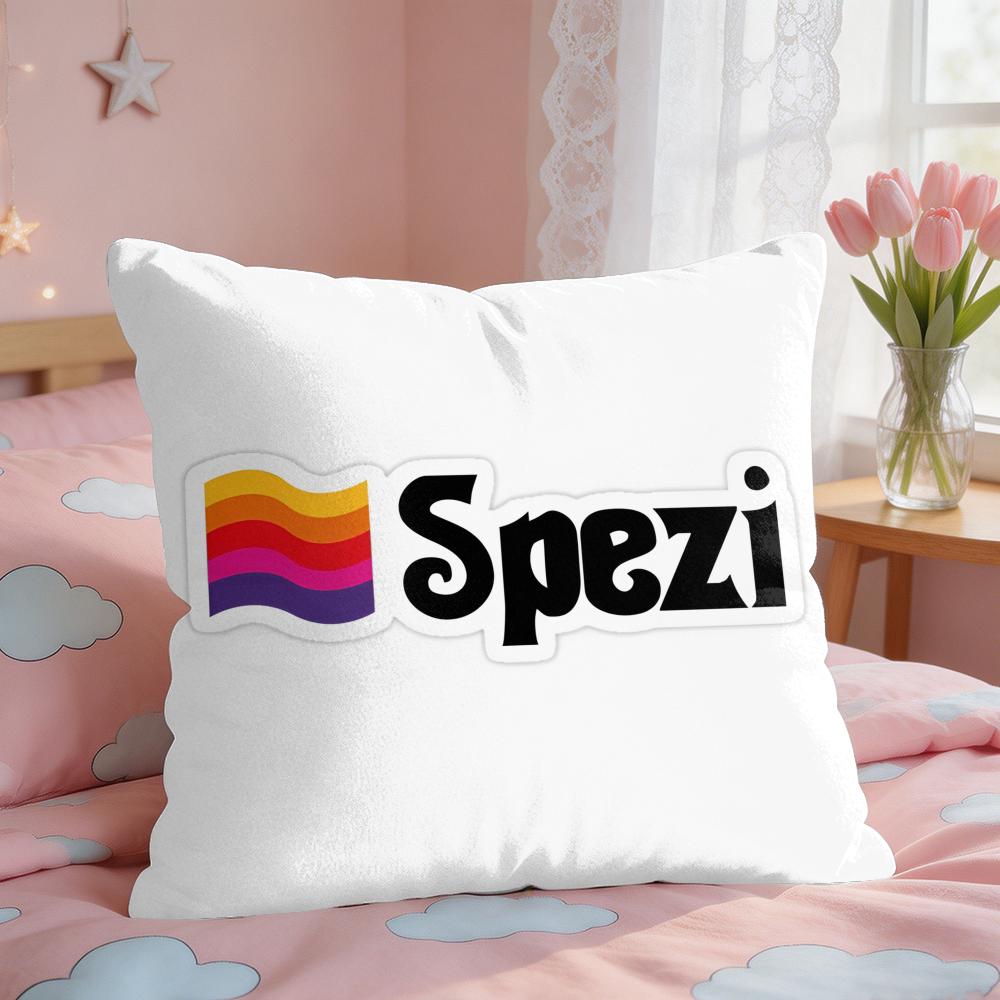 Paulaner Spezi Logo Kissenbezug Quadratisch Kurzflor Kissenhülle Wohnzimmer Sofa Heimdeko Funda X