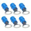 100Pcs Pre Insulated Ring Crimp Terminals Copper PVC Wire Connector for Machinery AWG 22?16RV1.25?5