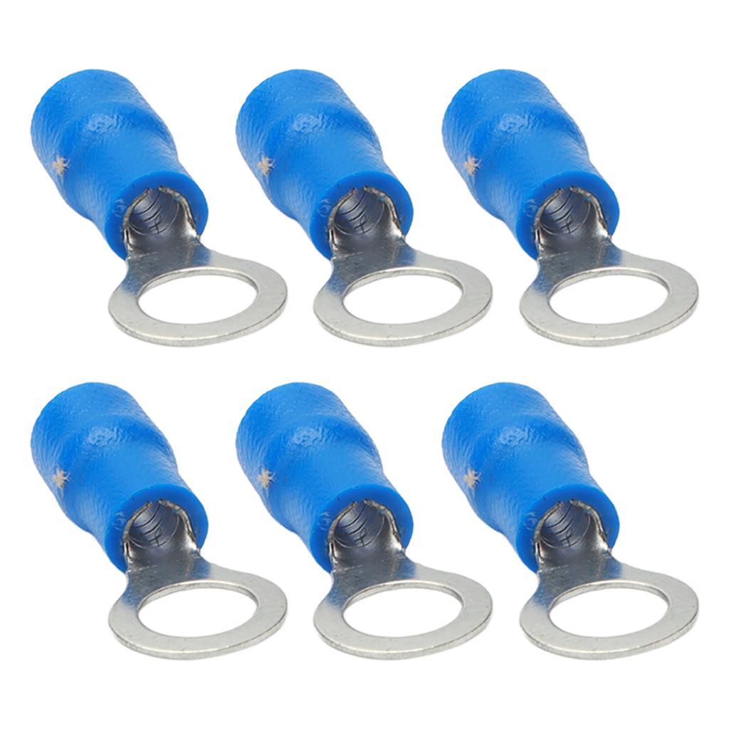 100Pcs Pre Insulated Ring Crimp Terminals Copper PVC Wire Connector for Machinery AWG 22?16RV1.25?5