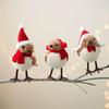 Cute Christmas Birds With Hat Scarf Christmas Decorations Xmas Tree Hanging Pendant Girl Angel Doll Navidad New Year Gifts Natal