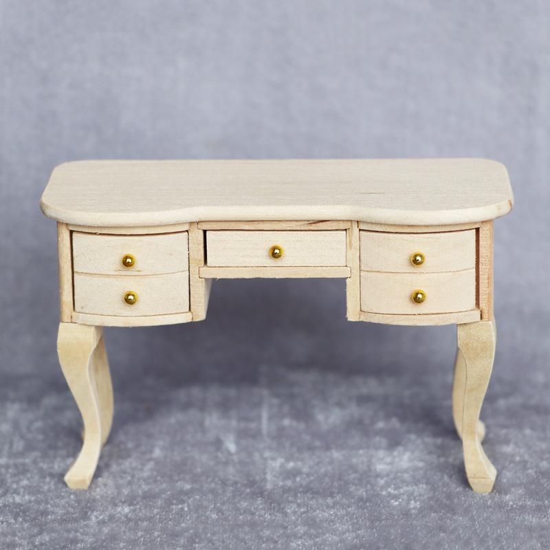 1/12 Scale Miniature Wooden Desk Model Ornament - DIY Miniature Photography Props- Seasonal Decor - Perfect Gift