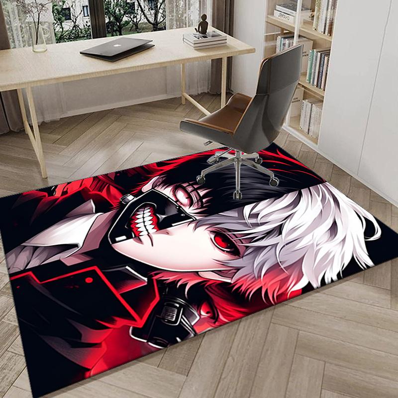 Tokyo Ghoul Kaneki's Struggle Area Rug Office rug, Chair Rug, Decor Carpet Livingroom bedroom Mat, Large Size Fan gifts Christmas gifts