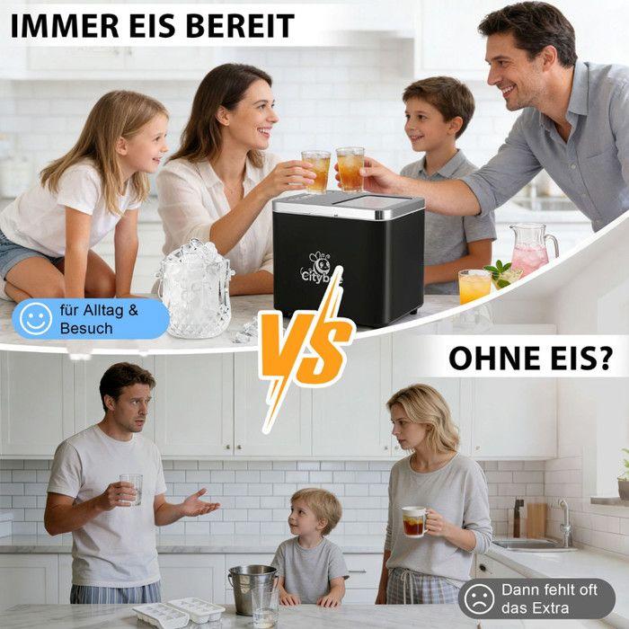 Machine à glaçons - NETTLIFE - Mini - 14kg/24h - 6 glaçons/9min - Réservoir 1,2L - UV