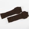 Fashion Elastic Candy Color Long Knitted Gloves Arm Warmers Thick Warm Fingerless  Mittens