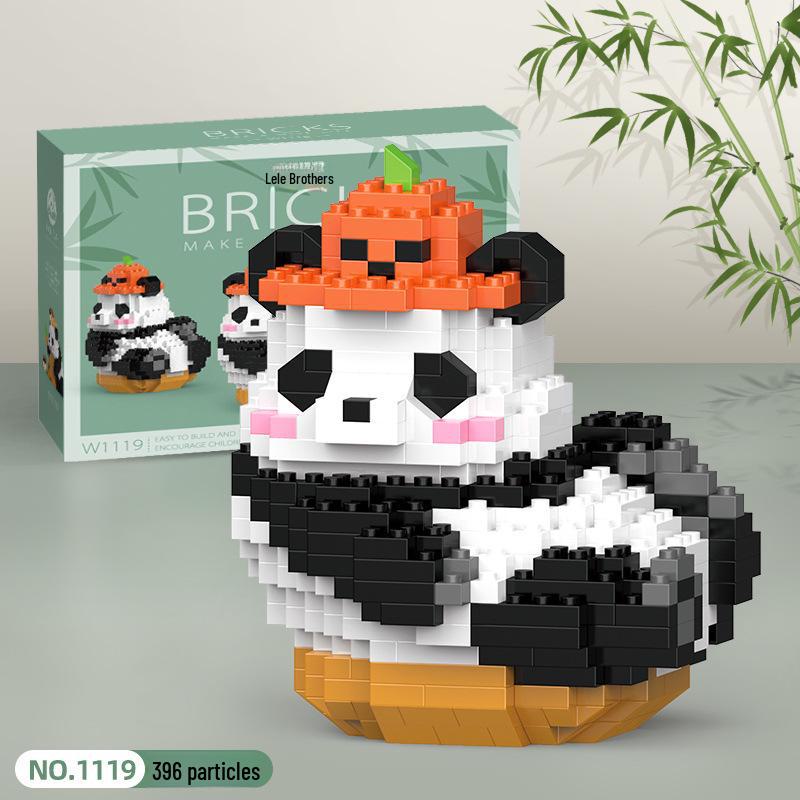 Panda Flower Micro Building Blocks - Assembly Toy for Kids, Compatible with Lego