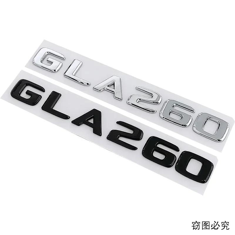 ABS Car Side Fender Decal Letters Emblem Rear Trunk Badge Tail Sticker for Mercedes Benz GLA200 GLA260 Accessories AZ1