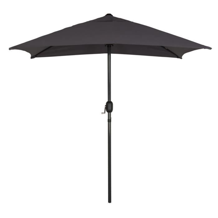Parasol de balcon de jardin Aktive - 120x200cm - Mât aluminium - Couleur anthracite