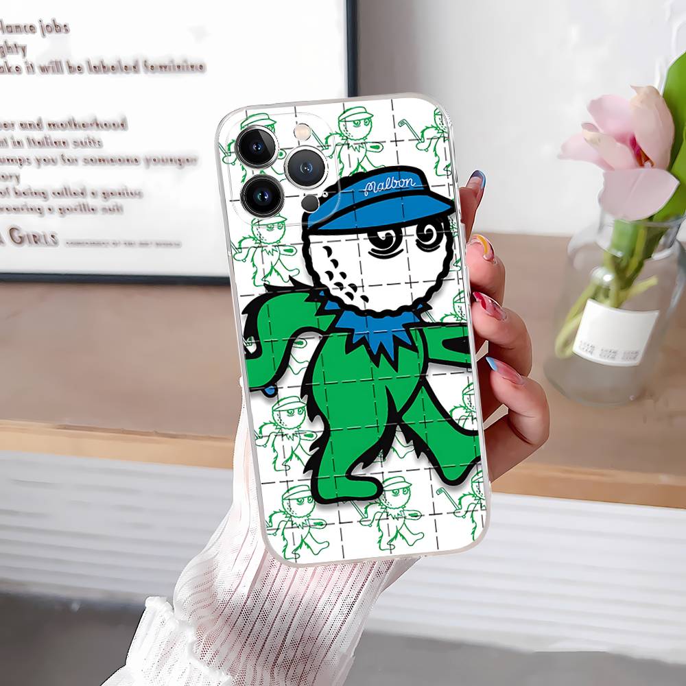 

Fashion M-Malbon G-Golf Logo Phone Case For IPhone 17 16 15 14 13 11 12 Pro Max 16 Plus Transparent iPhone 13