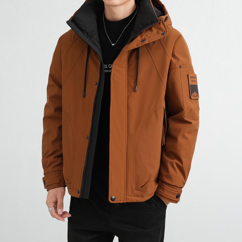 Men s Trendy Windproof Anti-Wrinkle Two-Piece Faux Down Jacket - Winter Cold Protection Coat XL