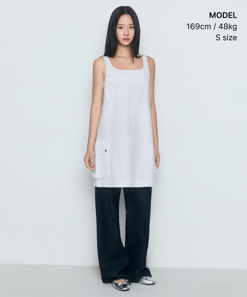 Musinsa Standard Woman Women'S Nylon Cargo Mini Dress [White]