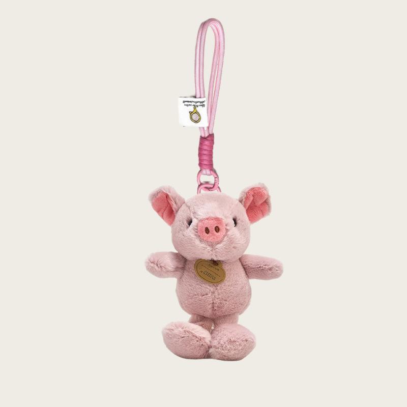 

Doll Car Keychain Pendant Bag Accessories Small Gifts Cute Piggy Plush Doll Schoolbag Backpack Pendant