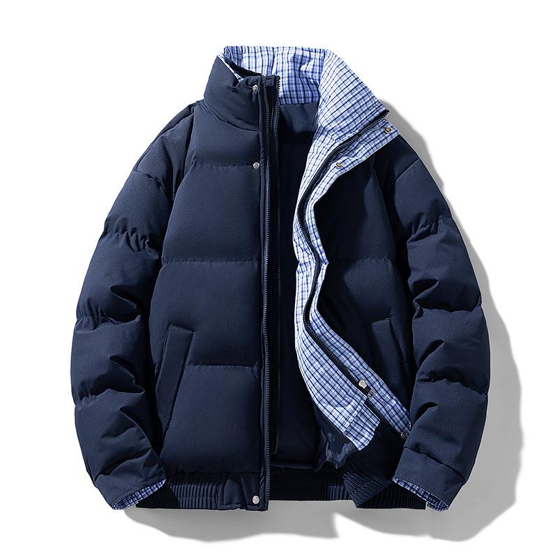Men's Daily Short Cotton Jacket Casual Style Warm Winter Coat