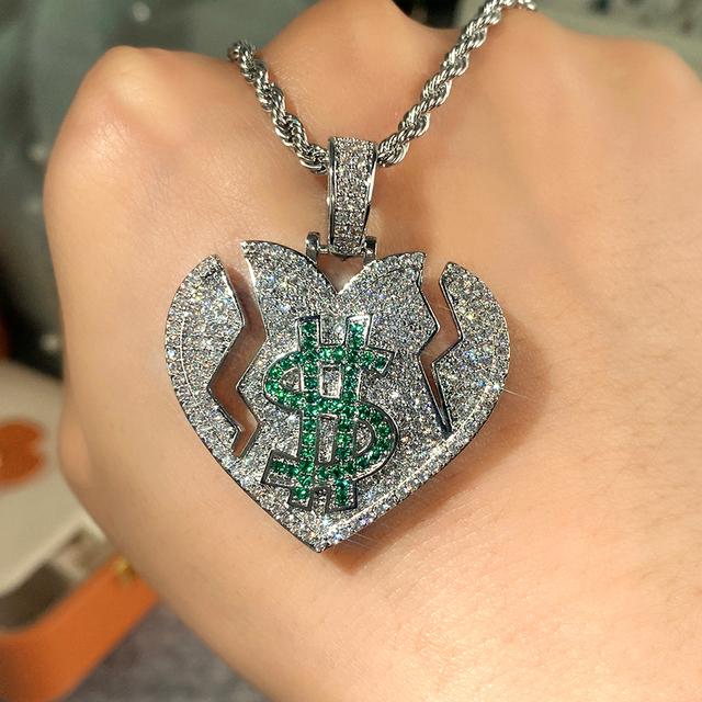 

Новое мужское/женское ожерелье в форме сердца в долларах США, длинная цепочка с подвеской, ожерелье для пары, подарок, ювелирные изделия в стиле рок 56cm