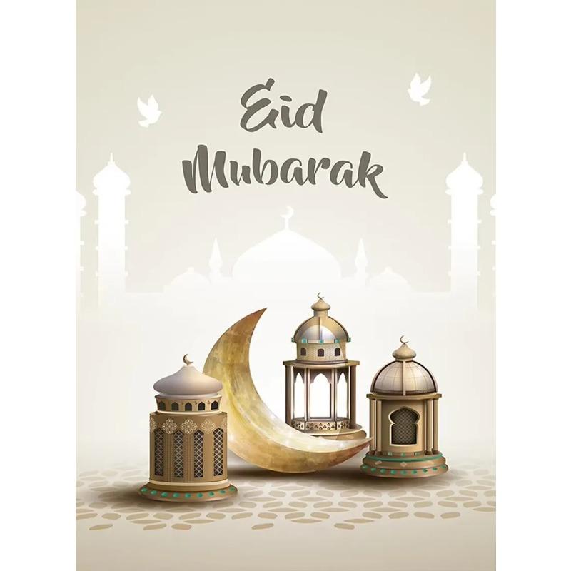 Eid Mubarak Decor Painting Wall Decoration Vanvas Poster Ramadan Print Bedroom Living Room Corridor Decoration Ramadan Gift