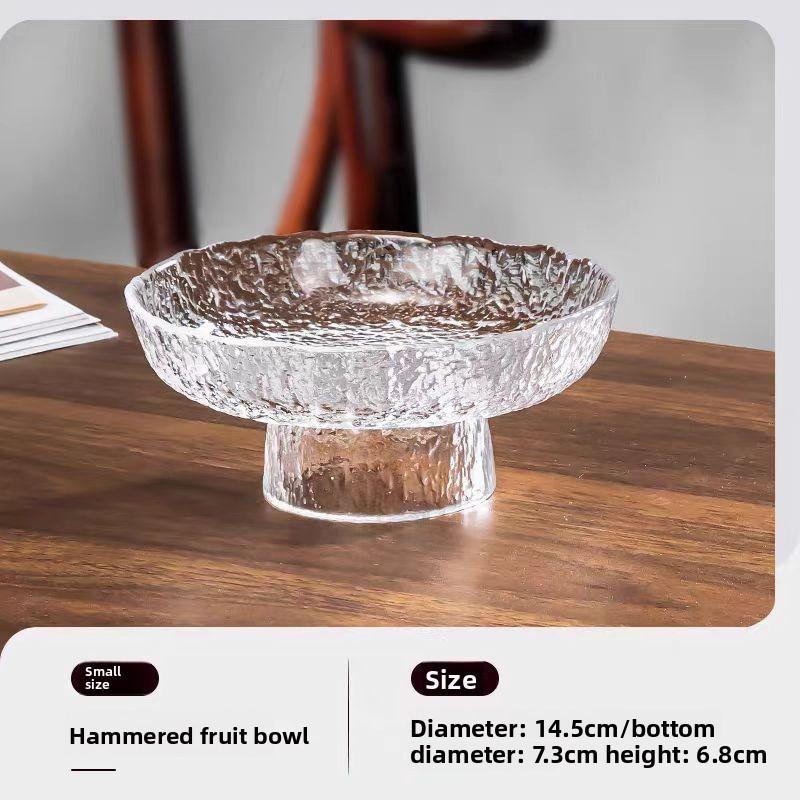 

Matte Black Tall Fruit Tray Multi Layer Glass Snack Plate for Living Room Coffee Table Home Use