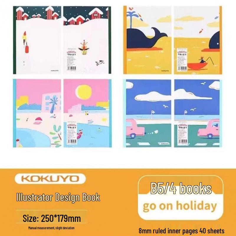 Kokuyo Limited Edition Wireless Binding Student Manuscript Notebook with Japanese Dowling Paper