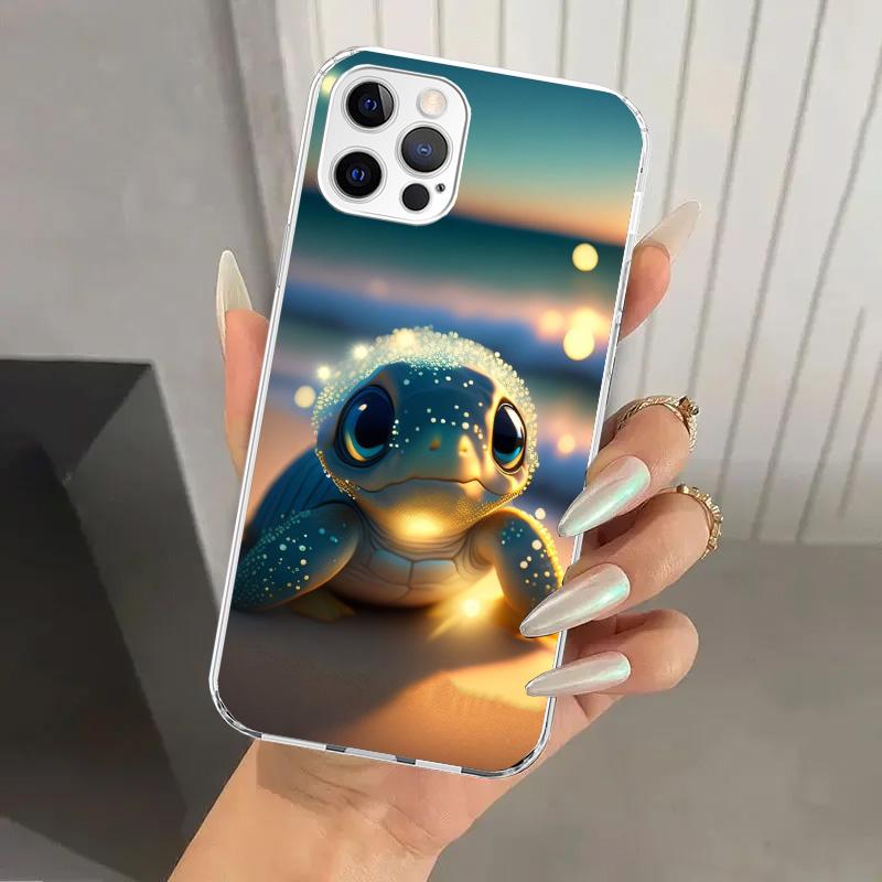 

Cartoon Sea Turtle Tortoise Phone Case for Iphone 17 Air 16 15 Plus 14 13 Mini 12 11 Pro Max 16E 7 8 SE 2020 Soft Funda Print Sh iPhone 16 Plus
