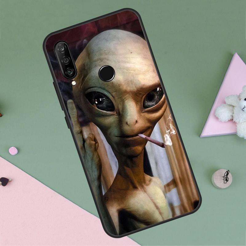 Alien Kawaii Art For Huawei P20 P40 Lite P60 P30 Pro Nova 5T 9 10 SE 12s 12i 11i Y90 Y70 Y60 Y61 Y72 Y91 Case