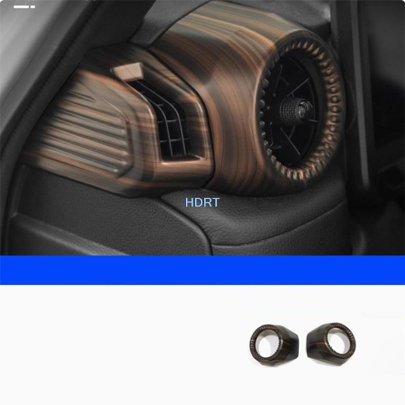 Car Style Gear Shift Lift Switch Panel Air Vent Outlet Cover Peach Wood Interior For Toyota Land Cruiser 250 Prado LC250 2024 +