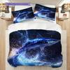 Tuna Pattern Bedding Quilt Set Quilt Cover Pillowcase Home Decoration Birthday Gift (1 * duvet cover + 2 * pillowcase, without core)