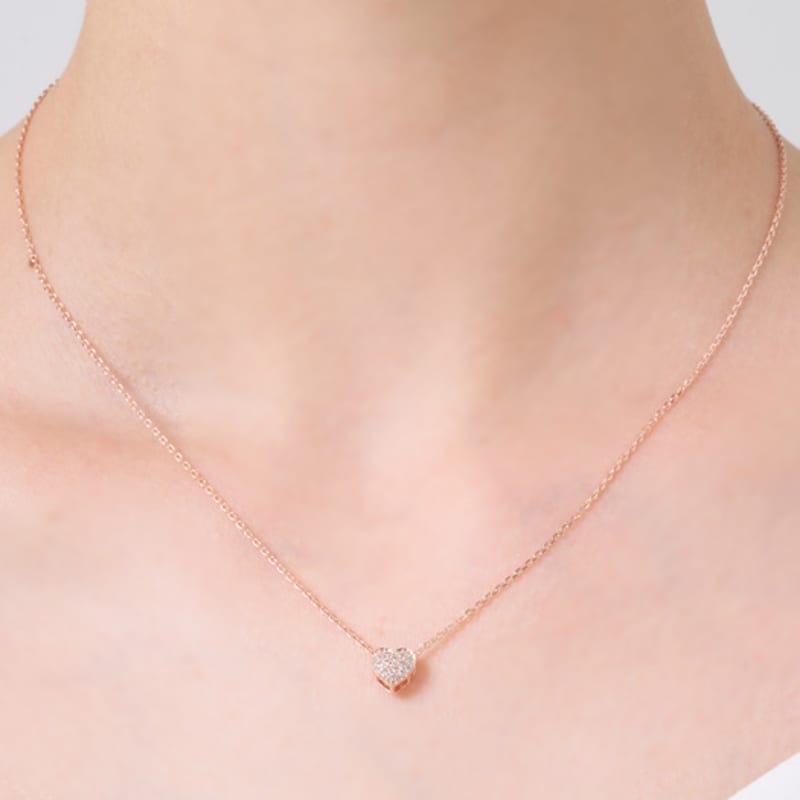 ELLE Jewelry Mini Heart Zirconia Necklace ELBRNN237