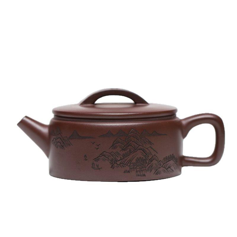 

180ml Yixing Purple Clay Teapots Artists Handmade Large Caliber Pot Raw Ore Dragon s Blood Sand Tea Maker Kettle Zisha Tea Set