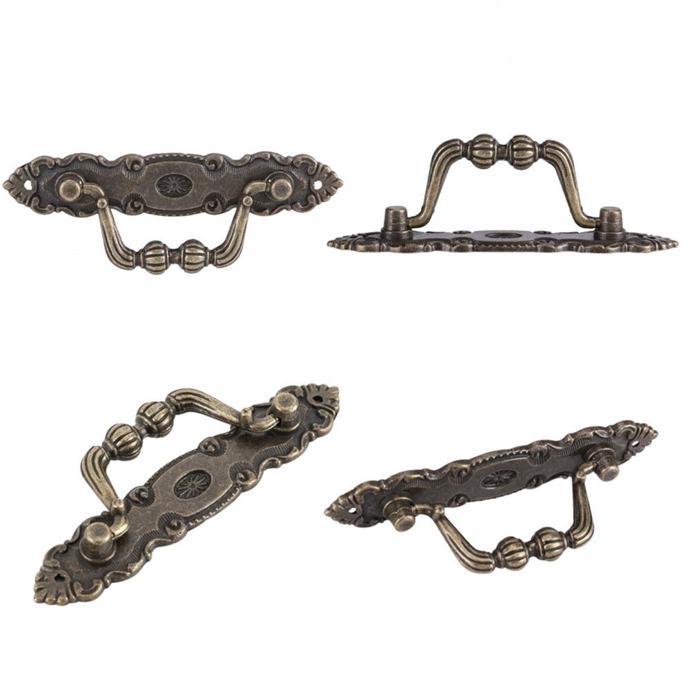 4pcs Zinc Alloy Cabinet Handles 10.5*2cm Door Handles Vintage Drawer Pulls Home