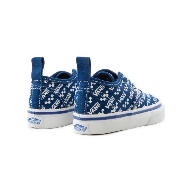 Vans Authentic Elastic Laces Toddler 'Logo Repeat - True Blue' VN0A4BUYWH8