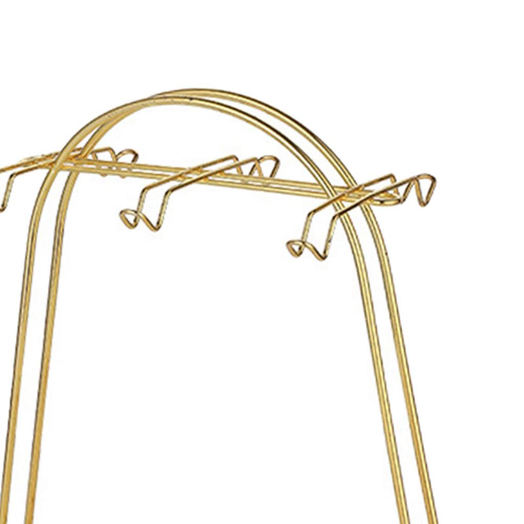 Modern Tea Cup and Saucer Display Rack Durable with Hook Cup Holder Cup Rack for