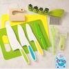 Juego de cuchillos de plástico para frutas, seguro para niños: juego de cocina de juguete de 3 piezas para educación infantil temprana
