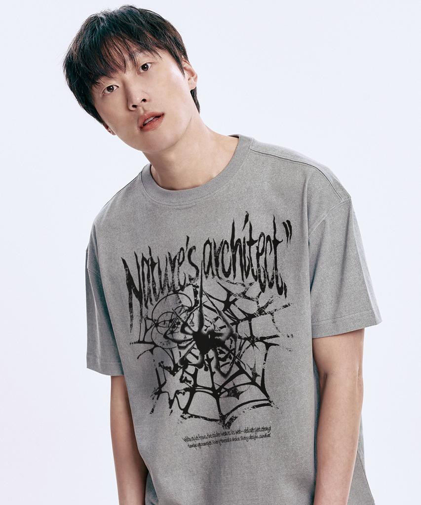 WILDROCK Wild Spiderweb Pigment Oversized Short Sleeve T-Shirt_7 Col