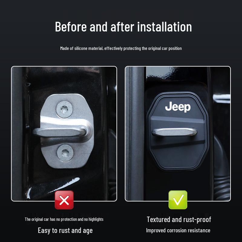Jeep Renegade, Compass, Commander, Wrangler Door Shock Absorbing Rust-Proof Latch Cover