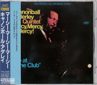 CD CANNONBALL ADDERLEY QUINTET - Mercy, Mercy, Mercy! - Live At "The TOCJ6120 Capitol Records 1997 Japan Jazz Used